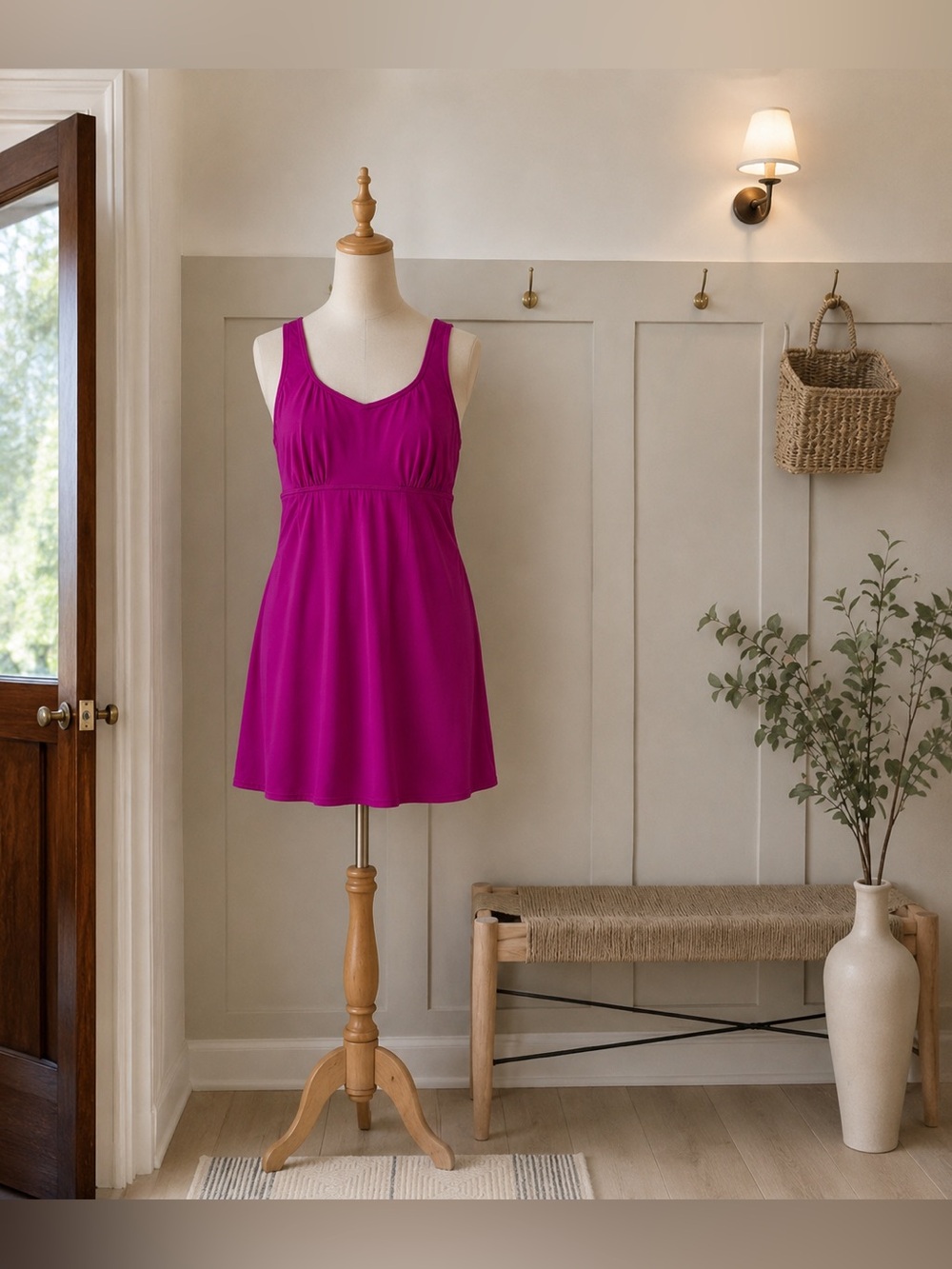 Lands' End One-Piece Swimsuit in Magenta